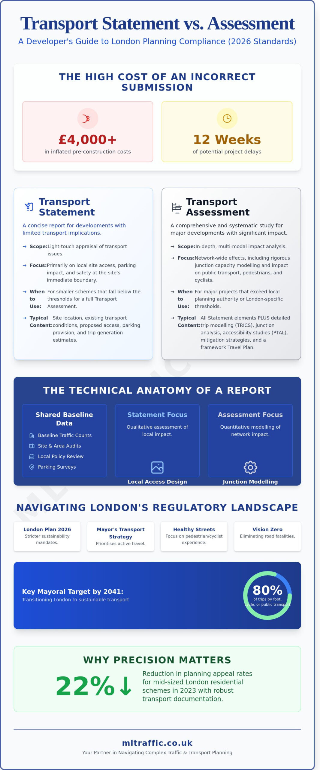 Transport Statement vs. Transport Assessment: A London Developer’s 2026 Comparison Guide