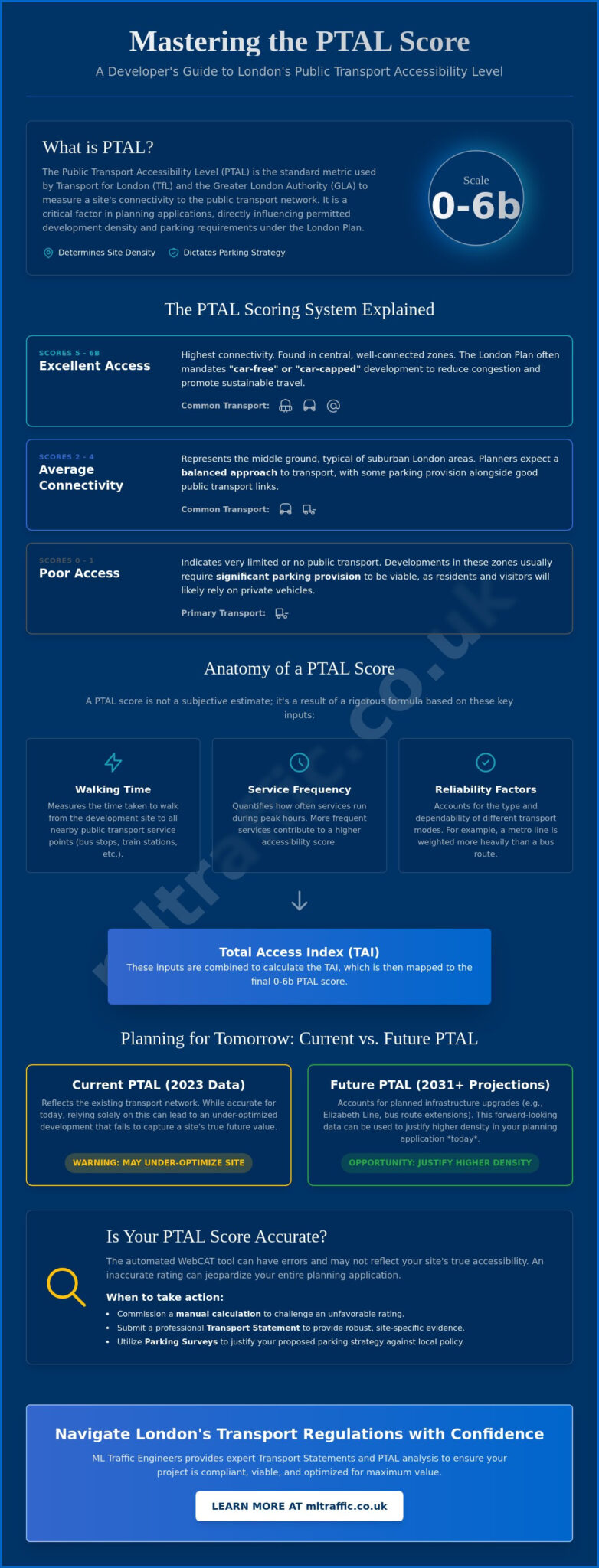 What PTAL Stands For: A Guide for Planning - ML Traffic Engineers UK