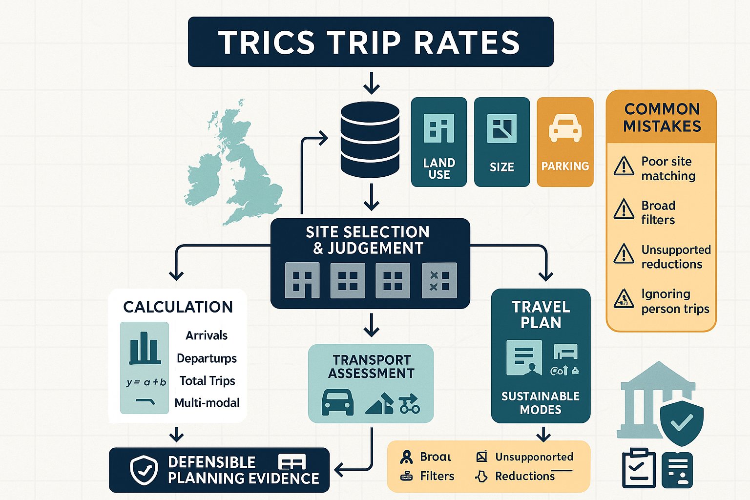 TRICS Trip Rates Explained: How To Use Them Correctly In Planning Applications In 2026