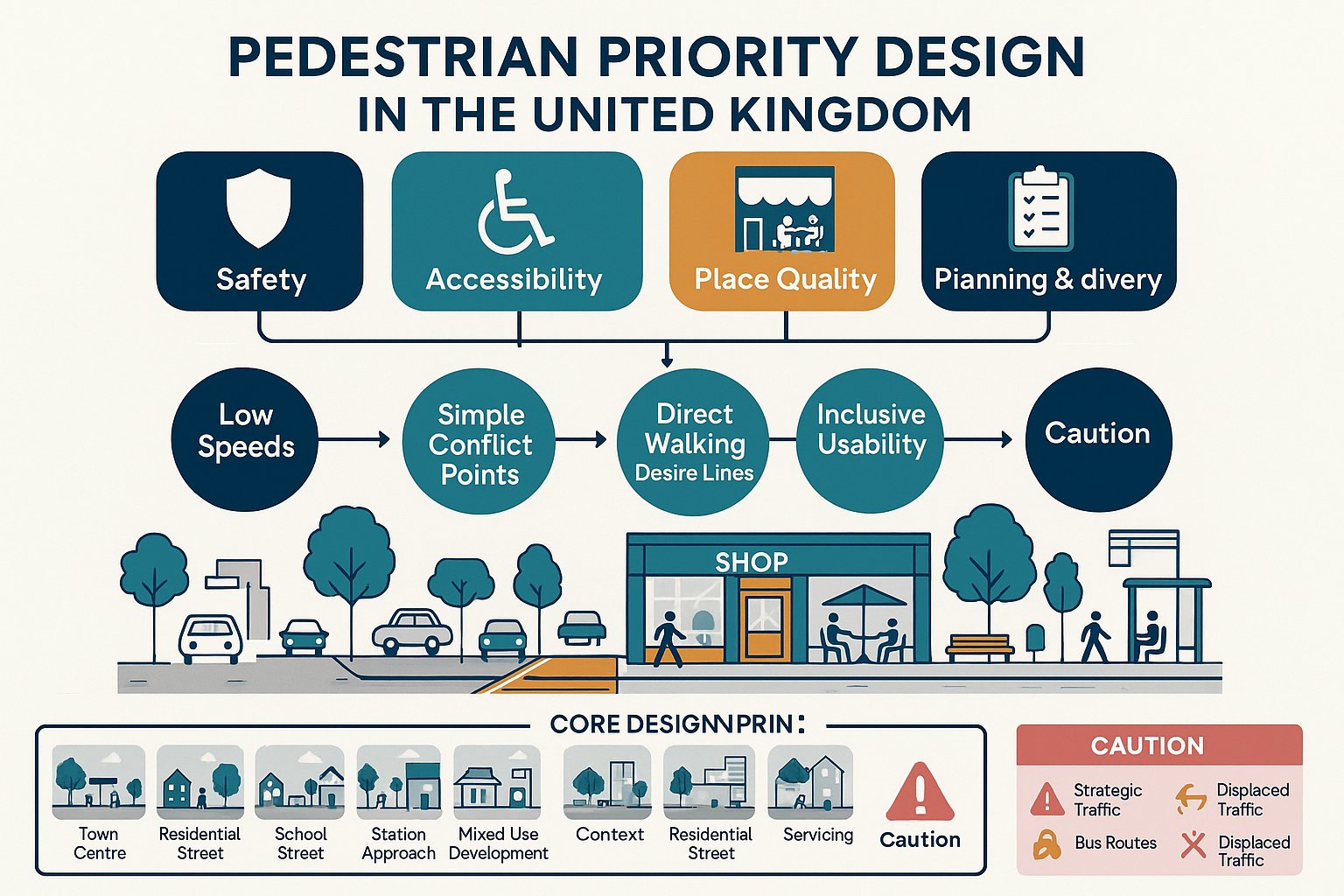 Pedestrian Priority Design In 2026: Principles, Street Types, And Planning Implications