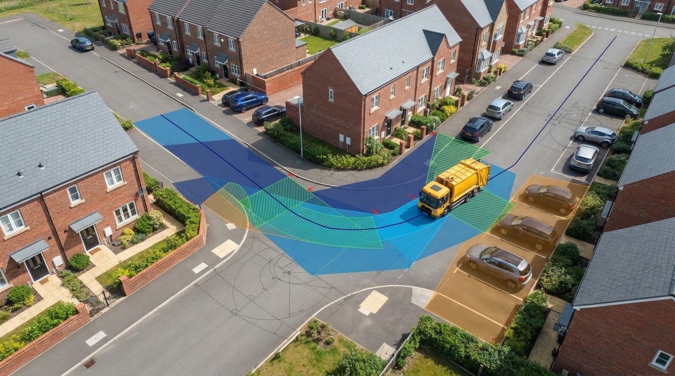 Swept Path Analysis for UK Refuse Collection Strategy