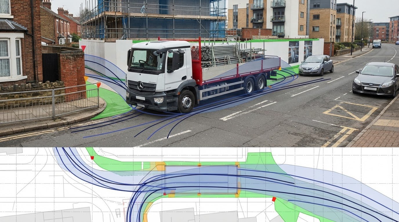 Swept Path Analysis for Scaffolding Lorries