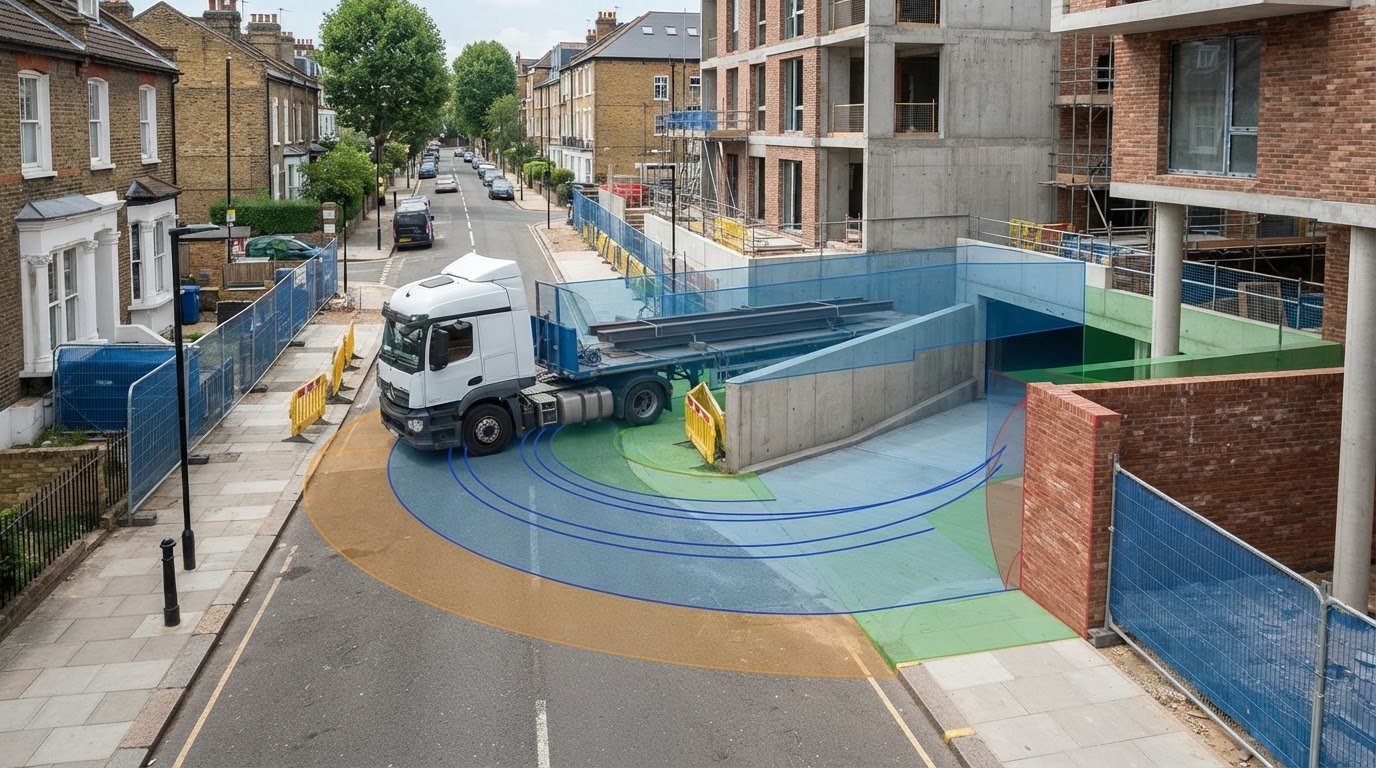 Swept Path Analysis for UK Basement Construction Access